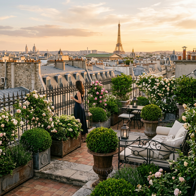 Jardin de luxe parisien